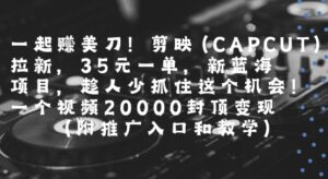 剪映模板推广,海外剪映(CAPCUT)拉新(附推广入口+教学)-狂金网创