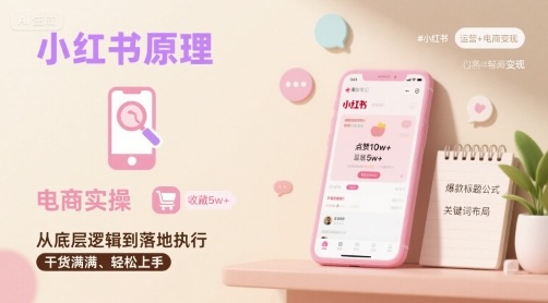 小红书电商原理以及详细实操流程-狂金网创