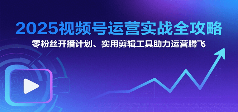 视频号起号流程+实战全攻略（零粉丝开播、变现思维逻辑方法）-狂金网创