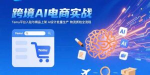 AI+跨境电商实战课程(Temu平台入驻,AI设计批量生产,物流质检全流程)-狂金网创