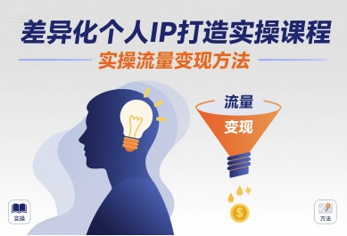 短视频差异化个人IP教程（实操案例+流量变现方法）-狂金网创