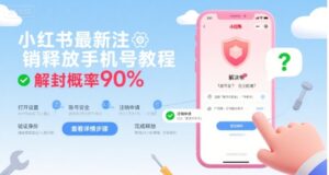 小红书最新注销释放手机号教程，解封概率90%-狂金网创