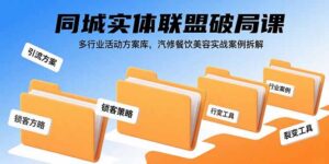 同城实体联盟引流获客（汽修餐饮美容实战案例拆解）-狂金网创