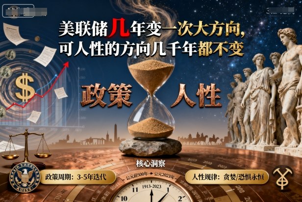 付费文章：美联储几年变一次大方向，可人性的方向几千年都不变-狂金网创