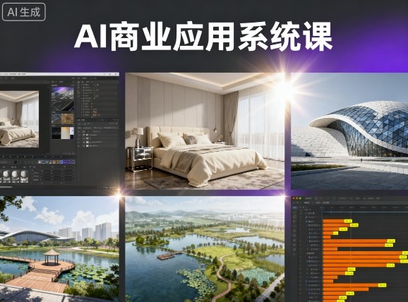 AI商业应用系统教程（室内-软装-建筑-景观，商业出图实战+提示词）-狂金网创