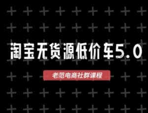 最新VIP淘宝无货源课程5.0（1688代发，蓝海选品，低成本创业首选）-狂金网创